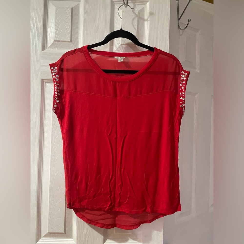 GUESS Top With Rhinestones Size XS